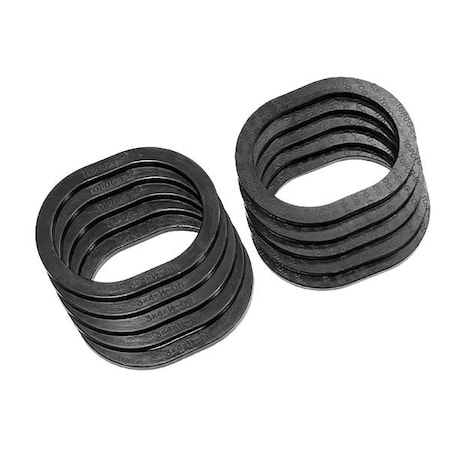 Topog-E Handhole Gasket, Series 180, Black Rubber, 3-1/4 in x 4-1/2 in x 9/16 in, Obround, PK 10 T180-3-1/4X4-1/2X9/16OB-PK10